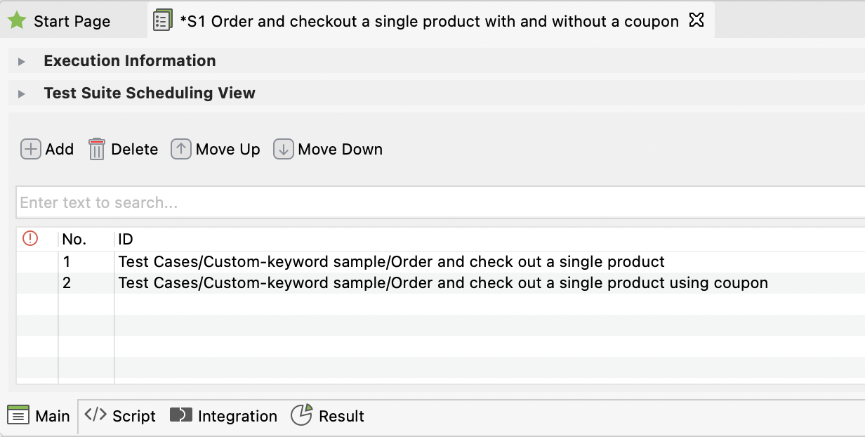 Add mapped test cases to test suites