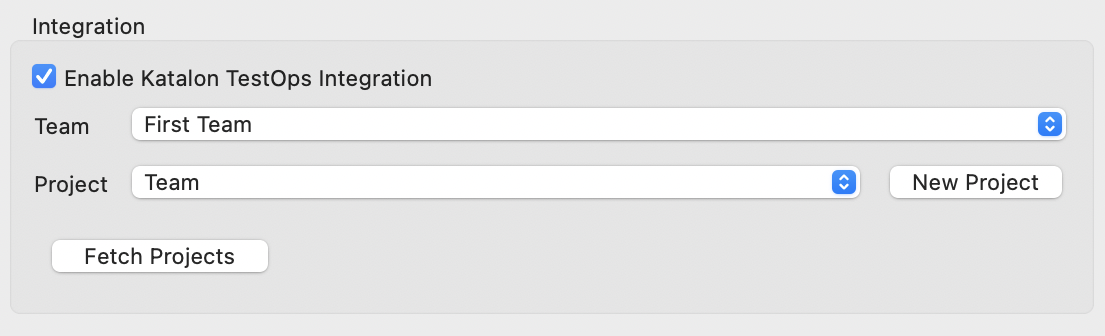 Enable the Katalon TestOps integration in Katalon Studio.