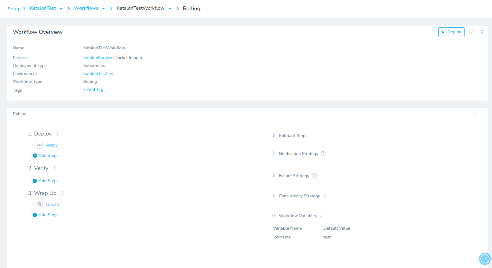 Harness Workflow configured