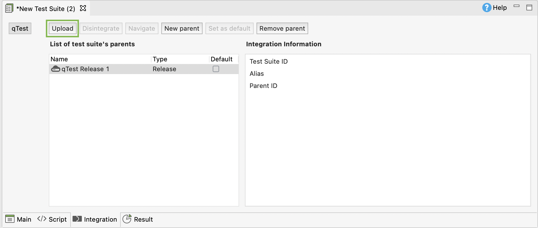 Upload test suites to qTest manually