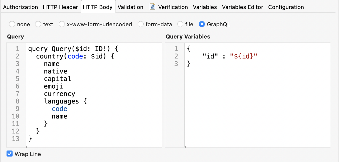 query variable in variable